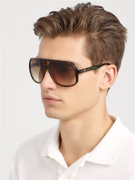 gucci occhiale opaco aviator|Men's Designer Luxury Aviator Sunglasses .